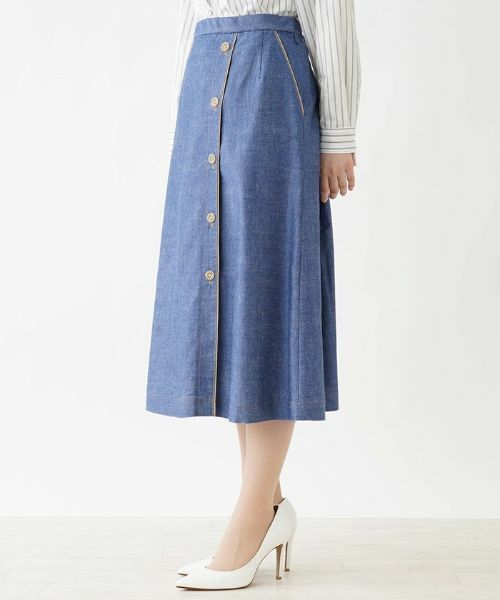 Leilian PLUS HOUSE / レリアンプラスハウス ミニ・ひざ丈スカート | ストレッチデニムスカート【Leilian the week】 | 詳細5