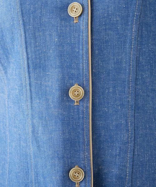 Leilian PLUS HOUSE / レリアンプラスハウス テーラードジャケット | 綿麻ノーカラージャケット | 詳細10