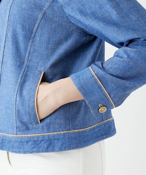 Leilian PLUS HOUSE / レリアンプラスハウス テーラードジャケット | 綿麻ノーカラージャケット | 詳細9