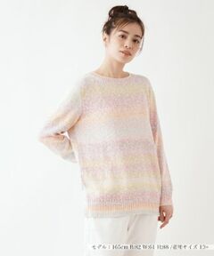 Leilian PLUS HOUSE / レリアンプラスハウス ニット・セーター | カラーボーダーニット【Leilian the week】