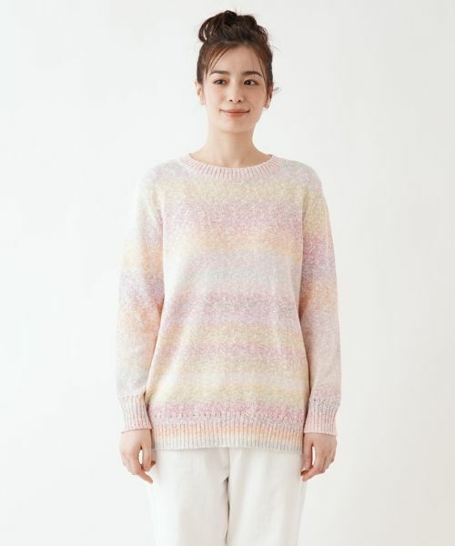 Leilian PLUS HOUSE / レリアンプラスハウス ニット・セーター | カラーボーダーニット【Leilian the week】 | 詳細4