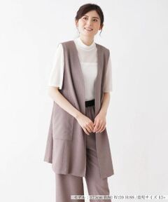 Leilian PLUS HOUSE / レリアンプラスハウス テーラードジャケット | 【セットアップ対応商品】ノーカラーベスト