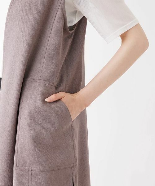 Leilian PLUS HOUSE / レリアンプラスハウス テーラードジャケット | 【セットアップ対応商品】ノーカラーベスト | 詳細10
