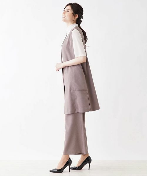 Leilian PLUS HOUSE / レリアンプラスハウス テーラードジャケット | 【セットアップ対応商品】ノーカラーベスト | 詳細2