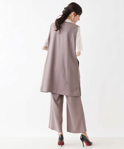 Leilian PLUS HOUSE / レリアンプラスハウス テーラードジャケット | 【セットアップ対応商品】ノーカラーベスト | 詳細3