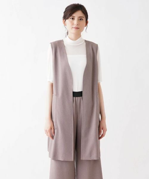 Leilian PLUS HOUSE / レリアンプラスハウス テーラードジャケット | 【セットアップ対応商品】ノーカラーベスト | 詳細4