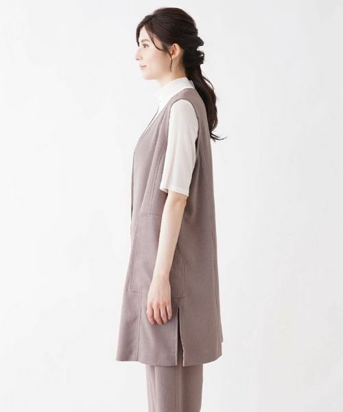 Leilian PLUS HOUSE / レリアンプラスハウス テーラードジャケット | 【セットアップ対応商品】ノーカラーベスト | 詳細5