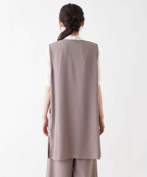 Leilian PLUS HOUSE / レリアンプラスハウス テーラードジャケット | 【セットアップ対応商品】ノーカラーベスト | 詳細6