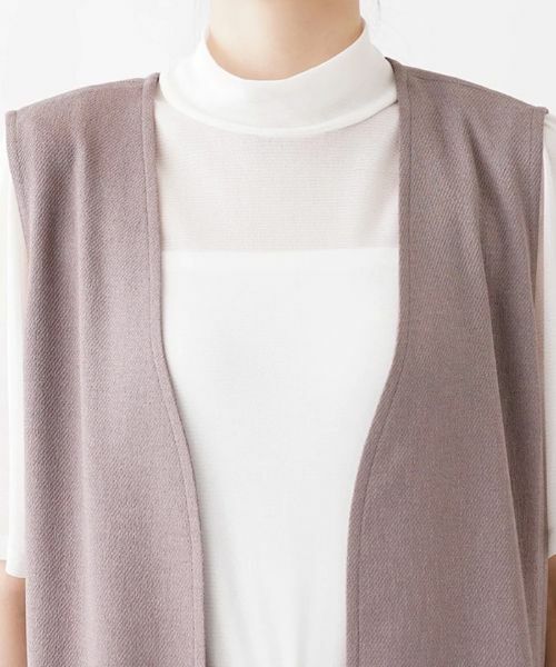 Leilian PLUS HOUSE / レリアンプラスハウス テーラードジャケット | 【セットアップ対応商品】ノーカラーベスト | 詳細7
