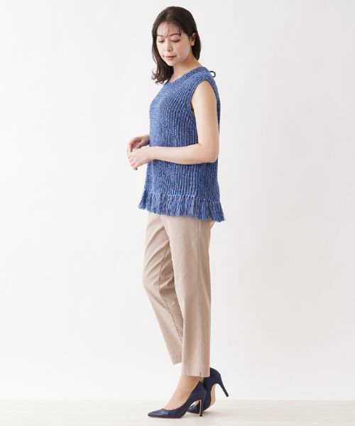 Leilian PLUS HOUSE / レリアンプラスハウス テーラードジャケット | フリンジ付きニットベスト | 詳細5