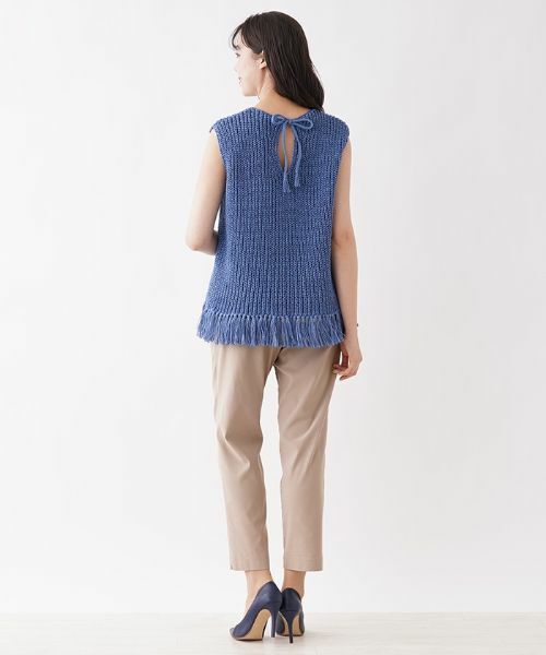 Leilian PLUS HOUSE / レリアンプラスハウス テーラードジャケット | フリンジ付きニットベスト | 詳細6