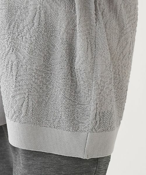 Leilian PLUS HOUSE / レリアンプラスハウス カーディガン・ボレロ | レリーフ柄Vネック7分袖カーディガン | 詳細10