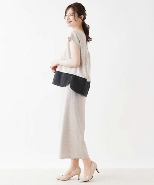 Leilian PLUS HOUSE / レリアンプラスハウス シャツ・ブラウス | 配色フレンチスリーブブラウス | 詳細2