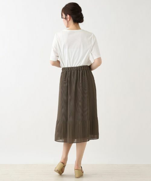 Leilian PLUS HOUSE / レリアンプラスハウス ロング・マキシ丈スカート | シアープリーツ切り替えスカート | 詳細5