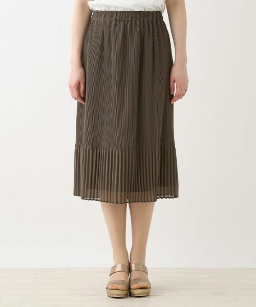 Leilian PLUS HOUSE / レリアンプラスハウス ロング・マキシ丈スカート | シアープリーツ切り替えスカート | 詳細7