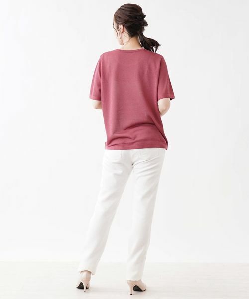 Leilian PLUS HOUSE / レリアンプラスハウス ニット・セーター | 杢調クルーネックカットソー | 詳細3