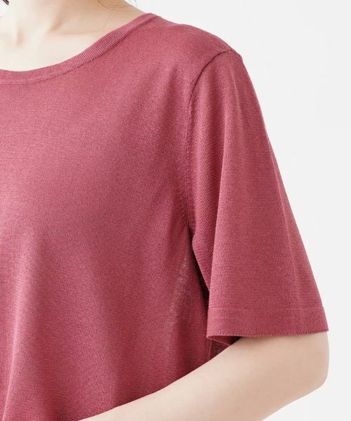 Leilian PLUS HOUSE / レリアンプラスハウス ニット・セーター | 杢調クルーネックカットソー | 詳細8