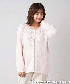 Leilian PLUS HOUSE / レリアンプラスハウス カーディガン・ボレロ | 【ONOFF使える】刺繍デザインカーディガン【CORSINI & PROTI】