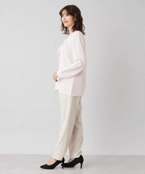 Leilian PLUS HOUSE / レリアンプラスハウス カーディガン・ボレロ | 【ONOFF使える】刺繍デザインカーディガン【CORSINI & PROTI】 | 詳細2