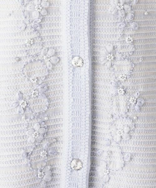 Leilian PLUS HOUSE / レリアンプラスハウス カーディガン・ボレロ | フラワー刺繍クルーネックカーディガン【CORSINI & PROTI】 | 詳細10