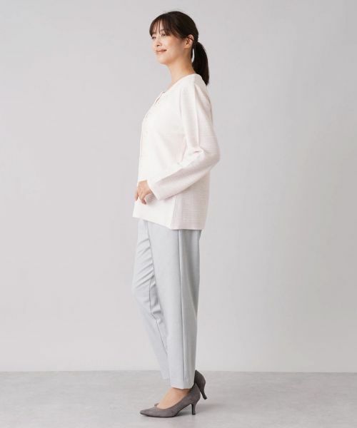 Leilian PLUS HOUSE / レリアンプラスハウス カーディガン・ボレロ | フラワー刺繍クルーネックカーディガン【CORSINI & PROTI】 | 詳細13