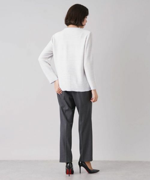 Leilian PLUS HOUSE / レリアンプラスハウス カーディガン・ボレロ | フラワー刺繍クルーネックカーディガン【CORSINI & PROTI】 | 詳細3