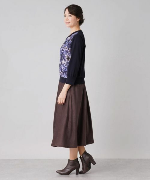 Leilian PLUS HOUSE / レリアンプラスハウス ニット・セーター | 異素材コンビプルオーバーニット | 詳細2