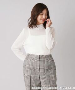 Leilian PLUS HOUSE / レリアンプラスハウス カットソー | シアーハイネックトップス