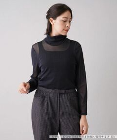 Leilian PLUS HOUSE / レリアンプラスハウス カットソー | シアーハイネックトップス