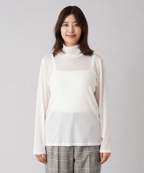 Leilian PLUS HOUSE / レリアンプラスハウス カットソー | シアーハイネックトップス | 詳細4