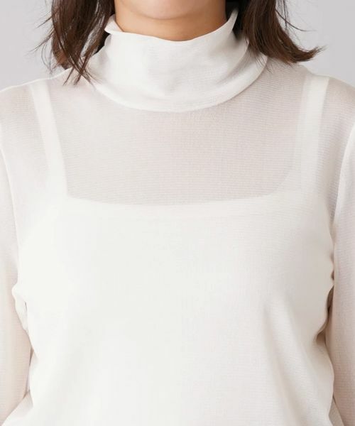 Leilian PLUS HOUSE / レリアンプラスハウス カットソー | シアーハイネックトップス | 詳細7