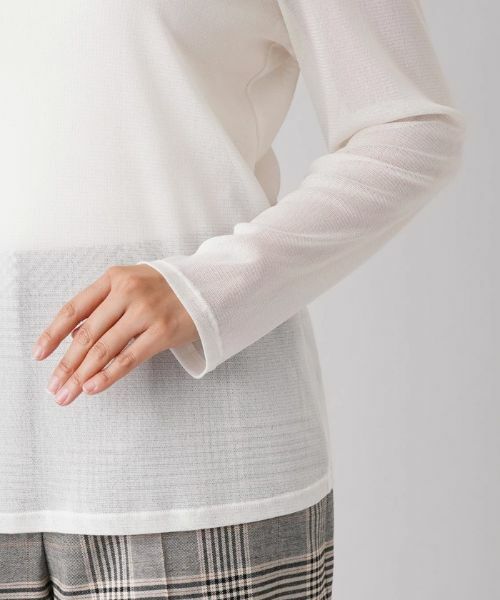 Leilian PLUS HOUSE / レリアンプラスハウス カットソー | シアーハイネックトップス | 詳細9