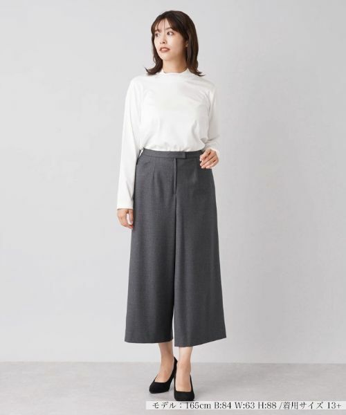 Leilian PLUS HOUSE / レリアンプラスハウス その他パンツ | コンフォートストレッチワイドパンツ | 詳細1