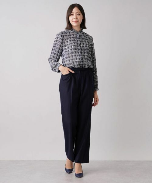 Leilian PLUS HOUSE / レリアンプラスハウス その他パンツ | ストレッチセンタープレスパンツ | 詳細1