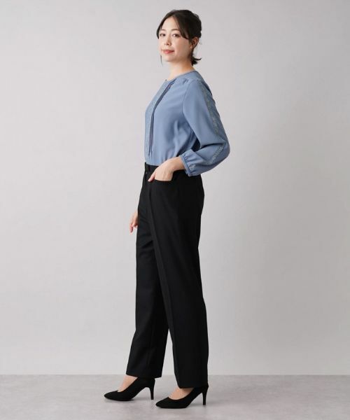 Leilian PLUS HOUSE / レリアンプラスハウス その他パンツ | ストレッチセンタープレスパンツ | 詳細14