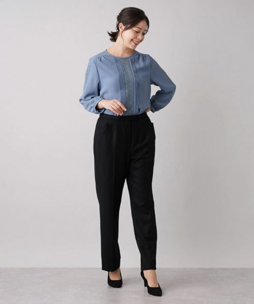 Leilian PLUS HOUSE / レリアンプラスハウス その他パンツ | ストレッチセンタープレスパンツ | 詳細15