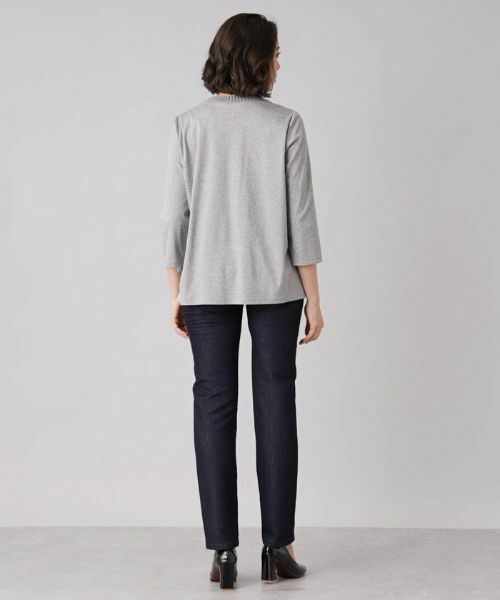 Leilian PLUS HOUSE / レリアンプラスハウス ニット・セーター | 異素材編み込みセーター | 詳細13