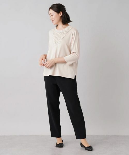 Leilian PLUS HOUSE / レリアンプラスハウス ニット・セーター | 異素材編み込みセーター | 詳細14