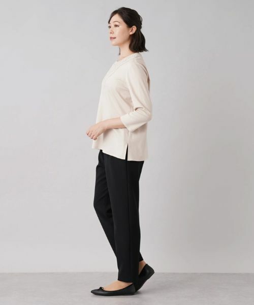 Leilian PLUS HOUSE / レリアンプラスハウス ニット・セーター | 異素材編み込みセーター | 詳細15