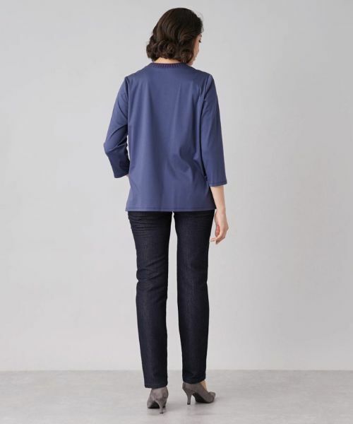 Leilian PLUS HOUSE / レリアンプラスハウス ニット・セーター | 異素材編み込みセーター | 詳細3