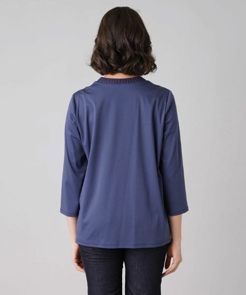 Leilian PLUS HOUSE / レリアンプラスハウス ニット・セーター | 異素材編み込みセーター | 詳細6