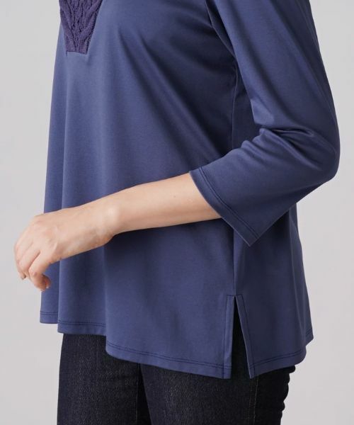 Leilian PLUS HOUSE / レリアンプラスハウス ニット・セーター | 異素材編み込みセーター | 詳細9