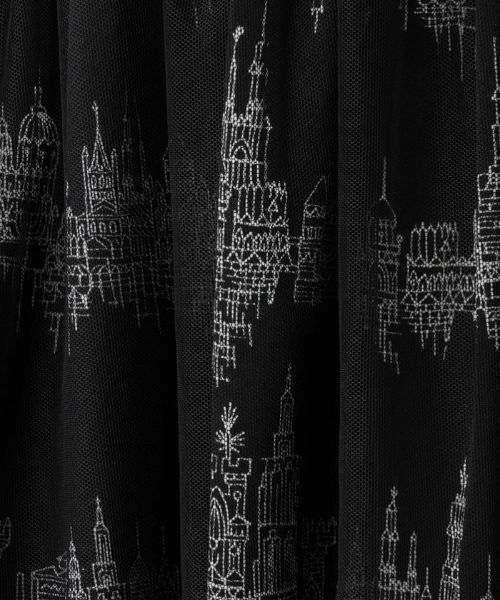 Leilian PLUS HOUSE / レリアンプラスハウス ミニ・ひざ丈スカート | 総柄プリントフレアスカート | 詳細12