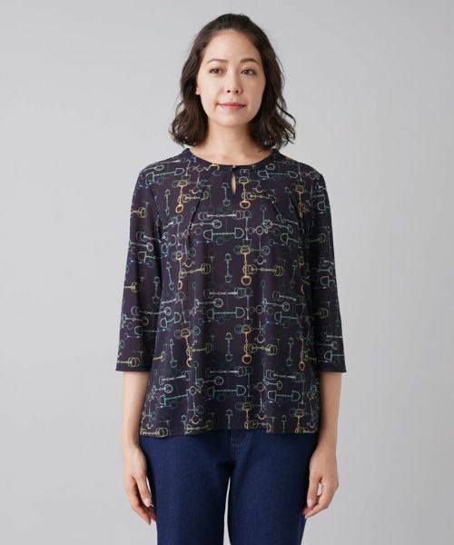 Leilian PLUS HOUSE / レリアンプラスハウス カットソー | ビットプリントトップス | 詳細4