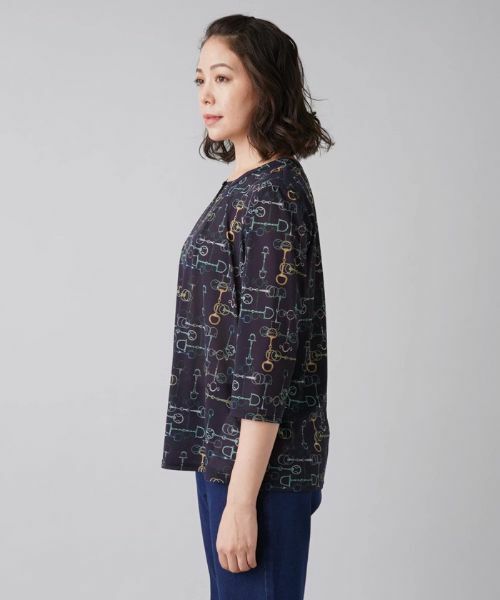 Leilian PLUS HOUSE / レリアンプラスハウス カットソー | ビットプリントトップス | 詳細5