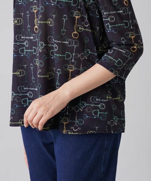 Leilian PLUS HOUSE / レリアンプラスハウス カットソー | ビットプリントトップス | 詳細8