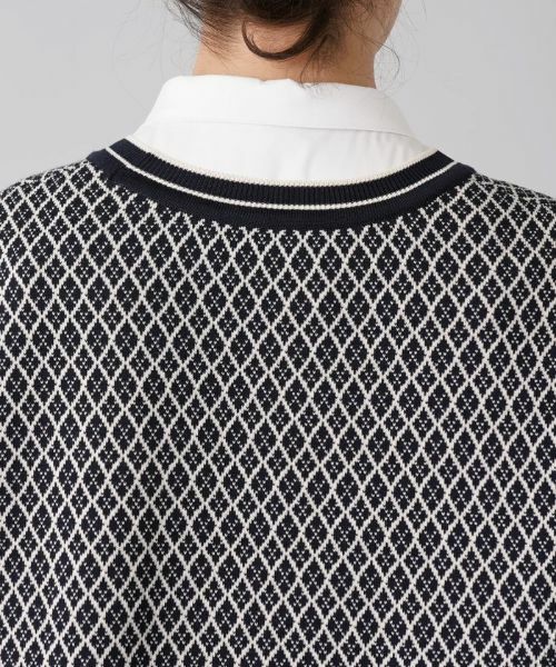 Leilian PLUS HOUSE / レリアンプラスハウス テーラードジャケット | 幾何調ジャカードニットベスト | 詳細8