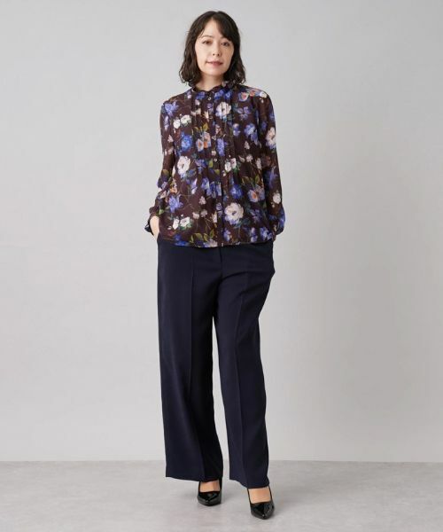 Leilian PLUS HOUSE / レリアンプラスハウス シャツ・ブラウス | フラワー長袖ブラウス | 詳細1