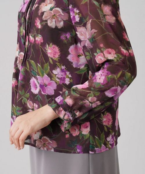 Leilian PLUS HOUSE / レリアンプラスハウス シャツ・ブラウス | フラワー長袖ブラウス | 詳細13