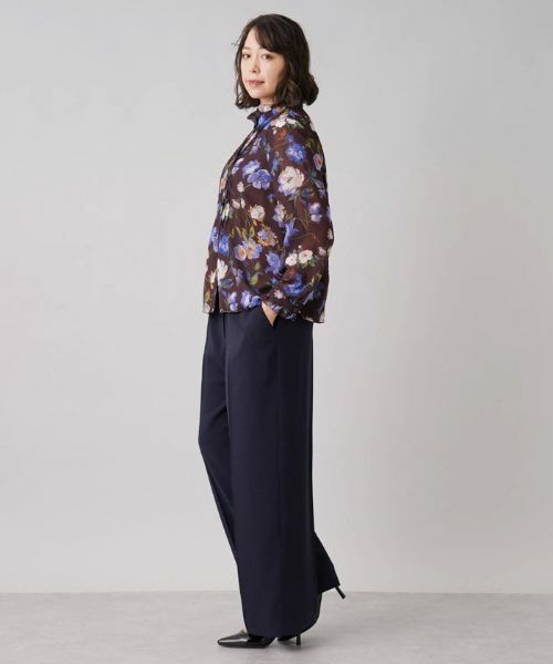 Leilian PLUS HOUSE / レリアンプラスハウス シャツ・ブラウス | フラワー長袖ブラウス | 詳細2